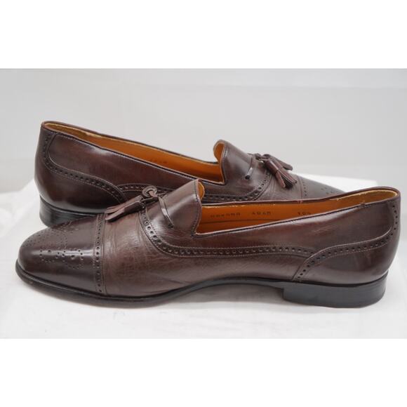 Mezlan Havana Tassel Loafers Men's Dark Brown Leather Size 10.5 - Picture 8 of 10
